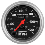 AutoMeter Sport-Comp 3-3/8 inch 120 MPH Mechanical Speedometer (3992)