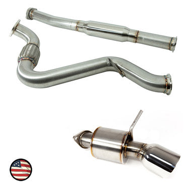 Nameless Performance Catback Exhaust - 2017-2021 BRZ / GT86 - 5" Muffler - Single Exit 4" Tip (SUCB17BRZ-5MU-25IN-40DW)