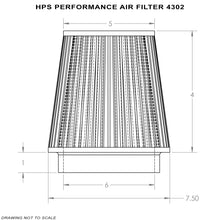 Load image into Gallery viewer, HPS Performance Air Filter 6" ID, 4" Element Length, 5" Overall Length (HPS-4302-RED)