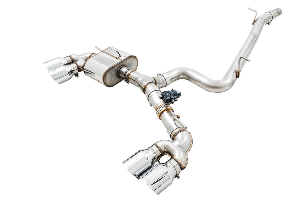 AWE Tuning AWE SwitchPathâ„¢ Exhaust for MK7 Golf R - Chrome Silver Tips, 102mm - 3025-42064