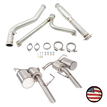 Nameless Performance Catback Exhaust - 2020-2025 Outback XT/Wilderness - Dual Chamber - 5" Muffler (SUCB20OBXT-5MU-DC)
