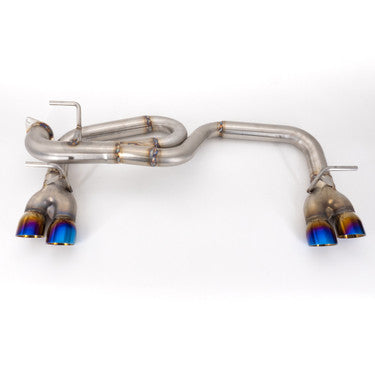 Nameless Performance Axleback Exhaust - 2018-23 Crosstrek - Muffler Delete - Quad Exit - 3" Double Wall Neochrome Tips (SUAB18XV-0MU-30NEO)