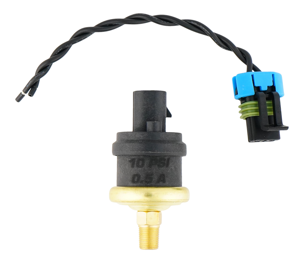 DeatschWerks 10psi 1/8th NPT Adjustable (8-12PSI) Hobbs Switch with Pigtail (0.5A) (4-Hobbs-10)
