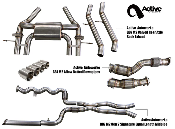 Active AutoWerke G87 Exhaust Bundle, AFlow Downpipe (11-842C)