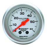 AutoMeter Ultra-Lite 52mm 60 PSI Mechanical Boost Gauge (4305)