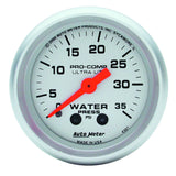 AutoMeter Ultra-Lite 52mm 35 PSI Mechanical Water Pressure Gauge (4307)