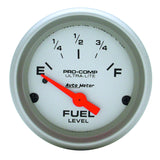 AutoMeter Ultra-Lite 52mm 0 OHMS Empty/30 OHMS Full Short Sweep Electronic Fuel Level Gauge (4317)