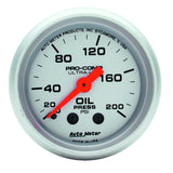 AutoMeter Ultra-Lite 52mm 0-200 PSI Mechanical Oil Pressure Gauge (4322)