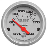 AutoMeter Ultra-Lite 2-1/16in 60-170 Deg F Electric Cylinder Head Temp Gauge (4336-M)