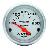 AutoMeter Ultra-Lite 52mm 100-250 Deg F Short Sweep ElectricWater Temp Gauge (4337)