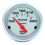 AutoMeter Ultra-Lite 52mm 100-250 Deg F Electronic Oil Temperature Gauge (4347)