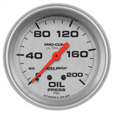 AutoMeter Ultra-Lite 2 5/8in Mechanical 200 PSI Oil Pressure Gauge (4422)