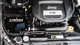 Corsa Performance Jeep JK Closed Box Air Intake With MaxFlow 5 Oiled Filter For 12-18 Wrangler JK (44412O)