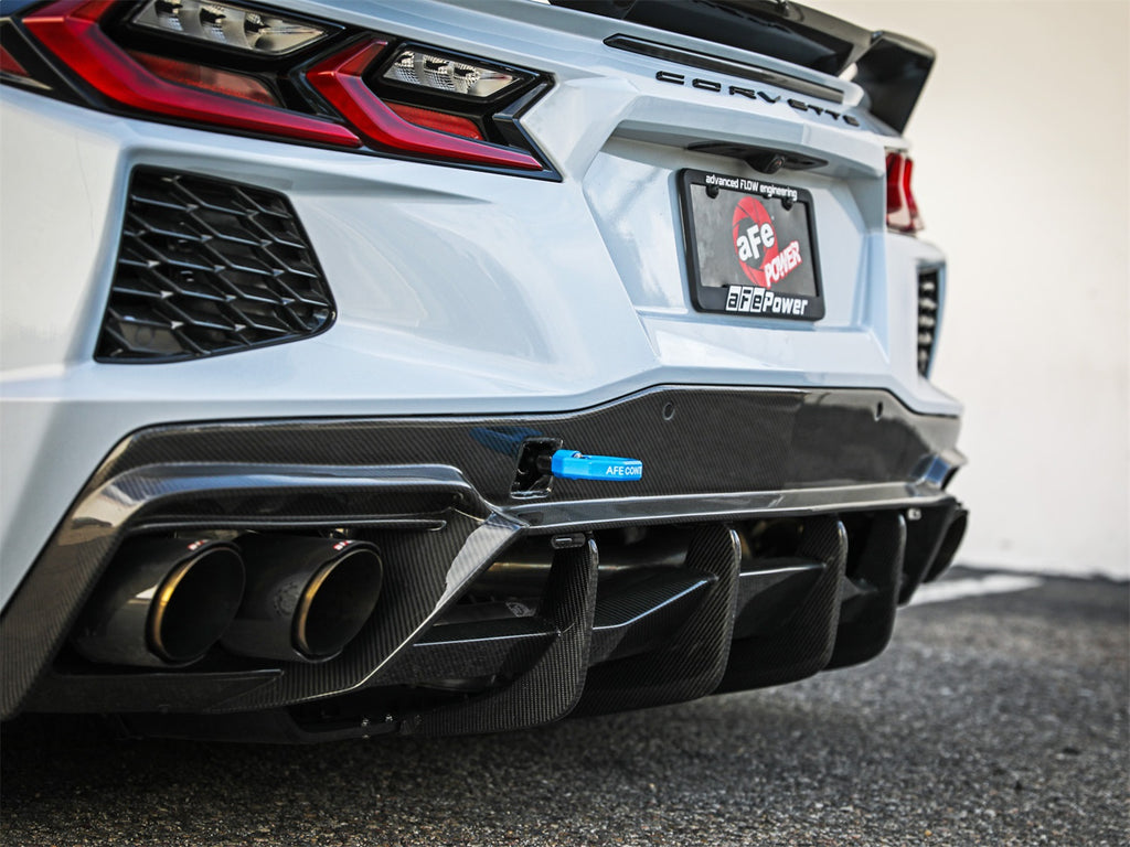 aFe Power CONTROL Rear Tow Hook Chevrolet Corvette (C8) 20-25 V8-6.2L- Blue (450-401015-L)