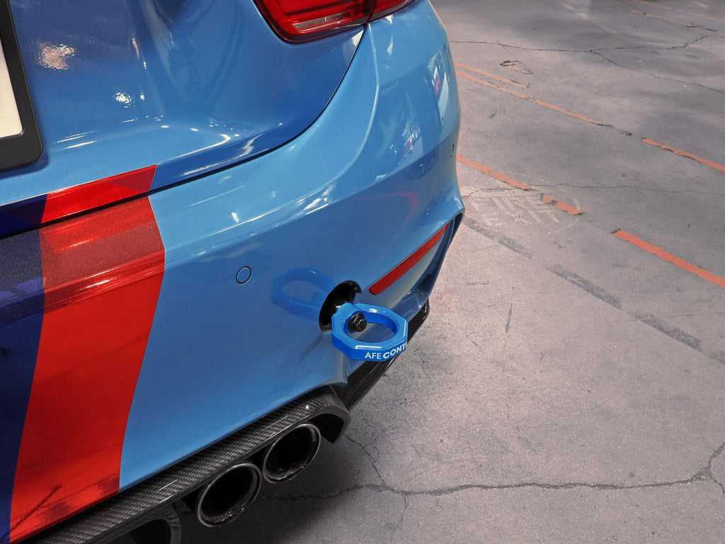 aFe Power Control Rear Tow Hook Blue BMW F-Chassis 2/3/4/M (450-502002-L)