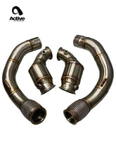 Load image into Gallery viewer, Active AutoWerke F90 M5/M8 X5M/X6M Active A-Flow Catted Downpipes (11-063A)