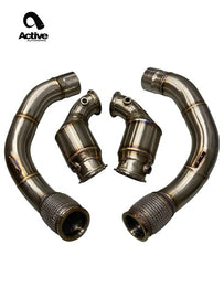 Active AutoWerke F90 M5/M8 X5M/X6M Active A-Flow Catted Downpipes (11-063A)