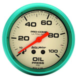 AutoMeter Ultra-Nite 66.7mm 0-100 PSI Mechanical Oil Pressure Gauge (4521)