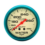 AutoMeter Ultra-Nite 2-5/8in 140-280 Deg F Mechanical Glow In The Dark Water Temp Gauge (4531)