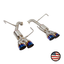 Load image into Gallery viewer, Nameless Performance Axleback Exhaust - 2022+ Subaru WRX - 4" Muffler - 3.5" Single Wall Neochrome Tips (SUAB22WRX-4MU-35NEO)