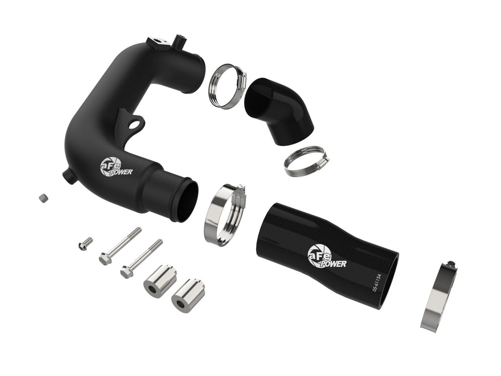aFe 2024+ Jeep Wrangler JL L4-2.0L (t) BladeRunner 2-1/2in Aluminum Hot Charge Pipe - Black (46-20778-B)