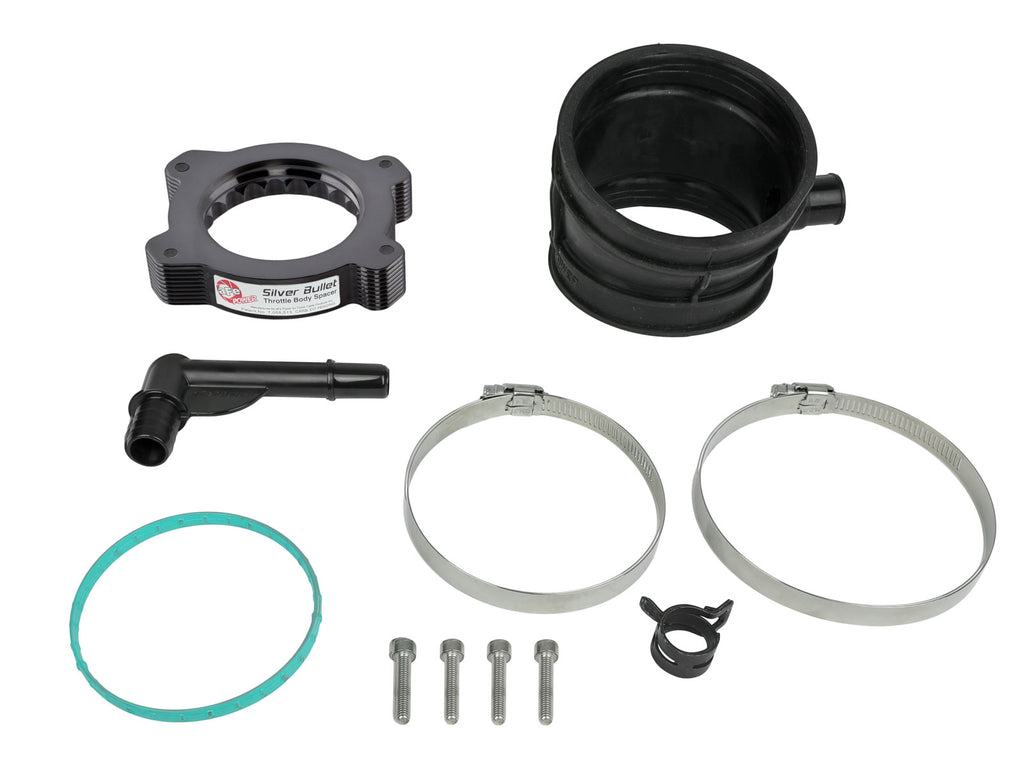 aFe Power 2020 Vette C8 Silver Bullet Aluminum Throttle Body Spacer / Works With Factory Intake Only - Blk (46-34017B)
