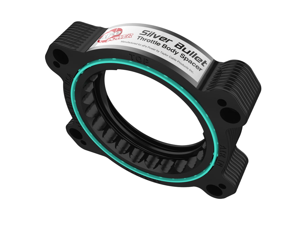aFe Power 2020 Vette C8 Silver Bullet Aluminum Throttle Body Spacer / Works With Factory Intake Only - Blk (46-34017B)