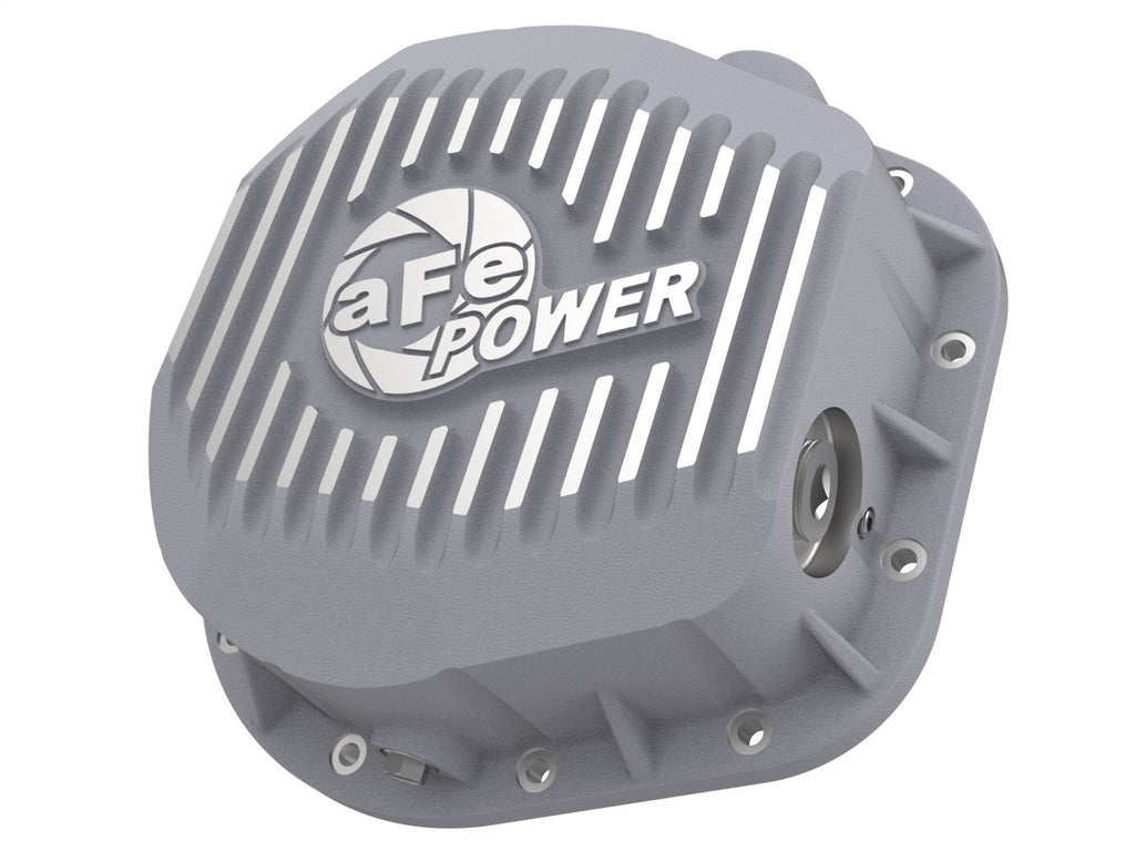 aFe Power Rear Differential Cover (Raw; Street Series); Ford Diesel Trucks 86-13 V8 (td) (46-70020)