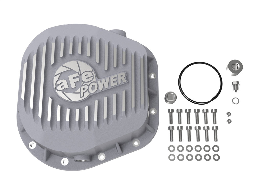 aFe Power Rear Differential Cover (Raw; Street Series); Ford Diesel Trucks 86-13 V8 (td) (46-70020)
