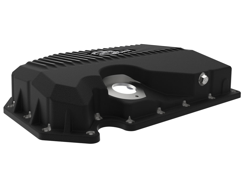 aFe Power 05-19 VW 1.8L/2.0L w/ Oil Sensor Engine Oil Pan Black POWER Street Series w/ Machined Fins (46-71210B)
