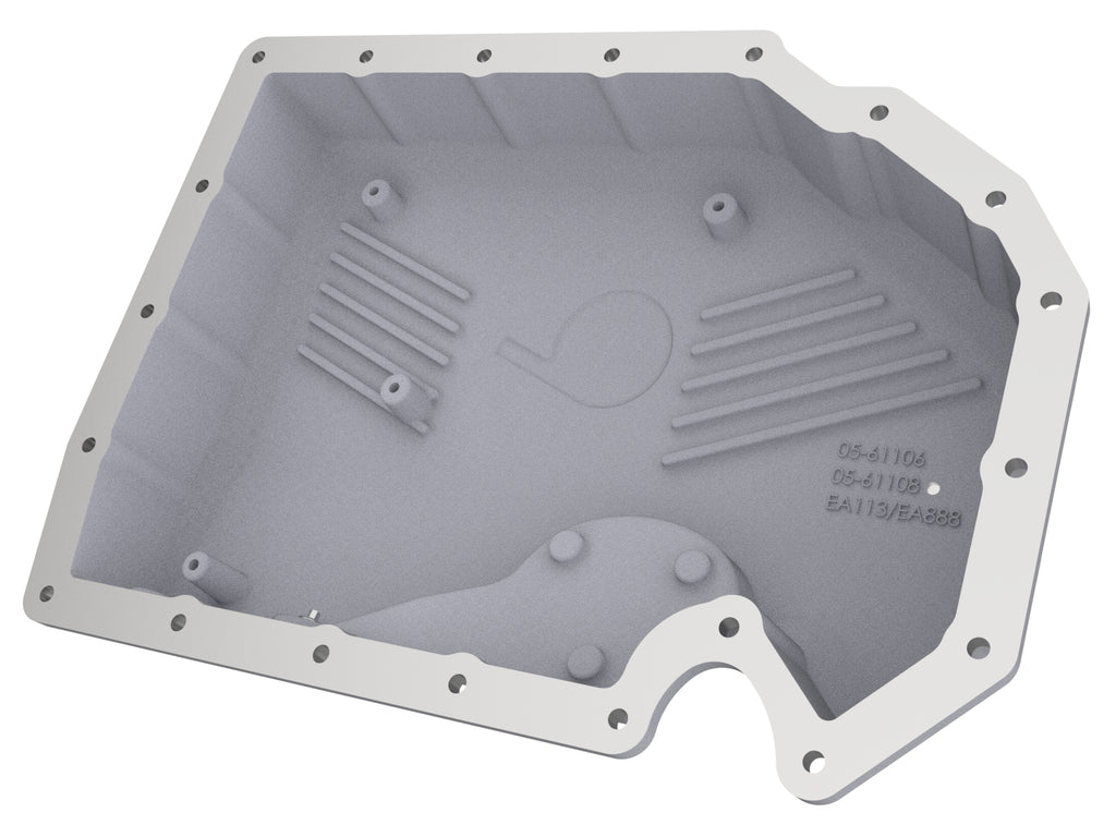aFe Power 05-19 VW 1.8L/2.0L w/o Oil Sensor Engine Oil Pan Raw POWER Street Series w/ Machined Fins (46-71240A)