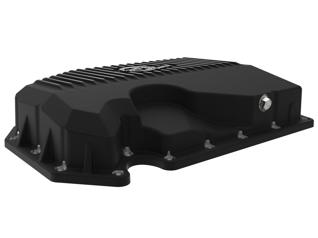 aFe Power 05-19 VW 1.8L/2.0L w/o Oil Sensor Engine Oil Pan Black POWER Street Series w/ Machined Fins (46-71240B)