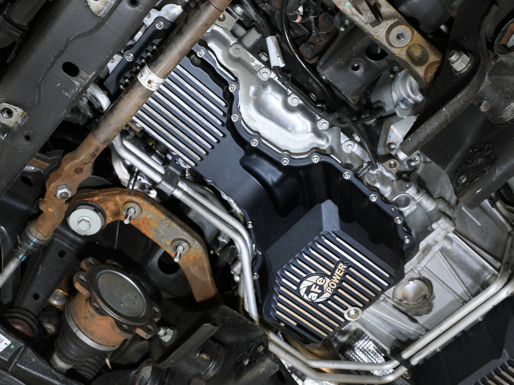 aFe Power 20-25 GM Diesel V8-6.6L L5P Engine Oil Pan w/ Machined Fins (46-71370B)
