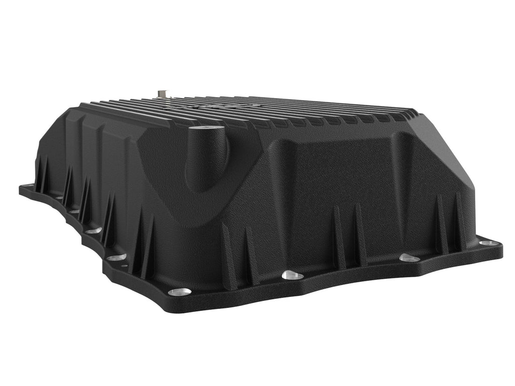 aFe Power 20-25 GM Diesel V8-6.6L L5P Transmission Pan w/ Machined Fins - Black (46-71380B)