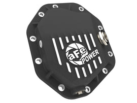 aFe Power 19-25 GM Trucks Front Diff Cover - Black w/ Machined Fins (46-71430B)