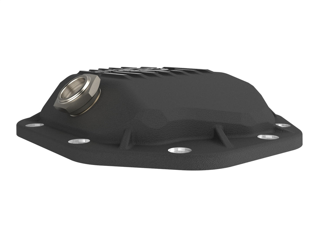 aFe Power 19-25 GM Trucks Front Diff Cover - Black w/ Machined Fins (46-71430B)