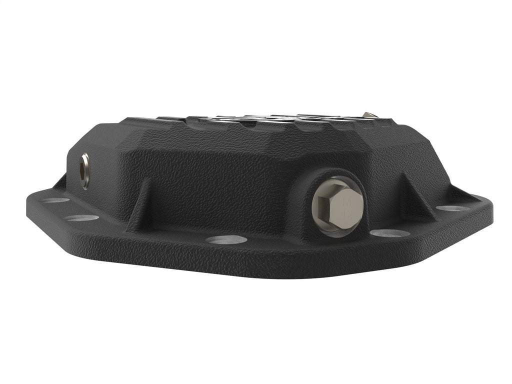 aFe Power 19-25 GM Trucks Front Diff Cover - Black w/ Machined Fins (46-71430B)