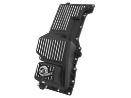aFe Power 20-25 GM Trucks L6 3.0L Engine Oil Pan - Black w/ Machined Fins (46-71440B)