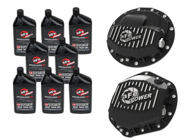 aFe Power Front/Rear Diff Cover Kit w/ Oil 13-18 Dodge L6 Trucks (AAM 9.25-12 & AAM 11.5/12-14) (46-7701AB)