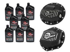 aFe Power Front/Rear Diff Cover Kit w/ Oil 19-25 Dodge L6 Trucks (AAM 9.25-12 & AAM 11.5/12-14) (46-7702AB)