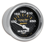 AutoMeter Carbon Fiber 52mm 100-250 Deg F Electronic Water Temp Gauge (4737)