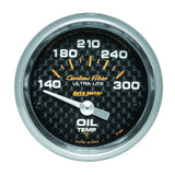 AutoMeter Carbon Fiber 52mm 140-300 Deg F Electronic Oil Temperature Gauge (4748)