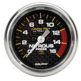 AutoMeter Carbon Fiber 52mm 0-1600 PSI Full Sweep Electronic Nitrous Pressure Gauge (4774)