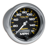 AutoMeter Carbon Fiber 85.7mm 160MPH Range Speedometer Elect. Programmable Gauge (4789)