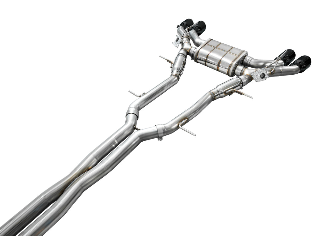 AWE Tuning 2021+ Cadillac CT4-V Blackwing SwitchPath Exhaust - Diamond Black Tips (3025-43436)