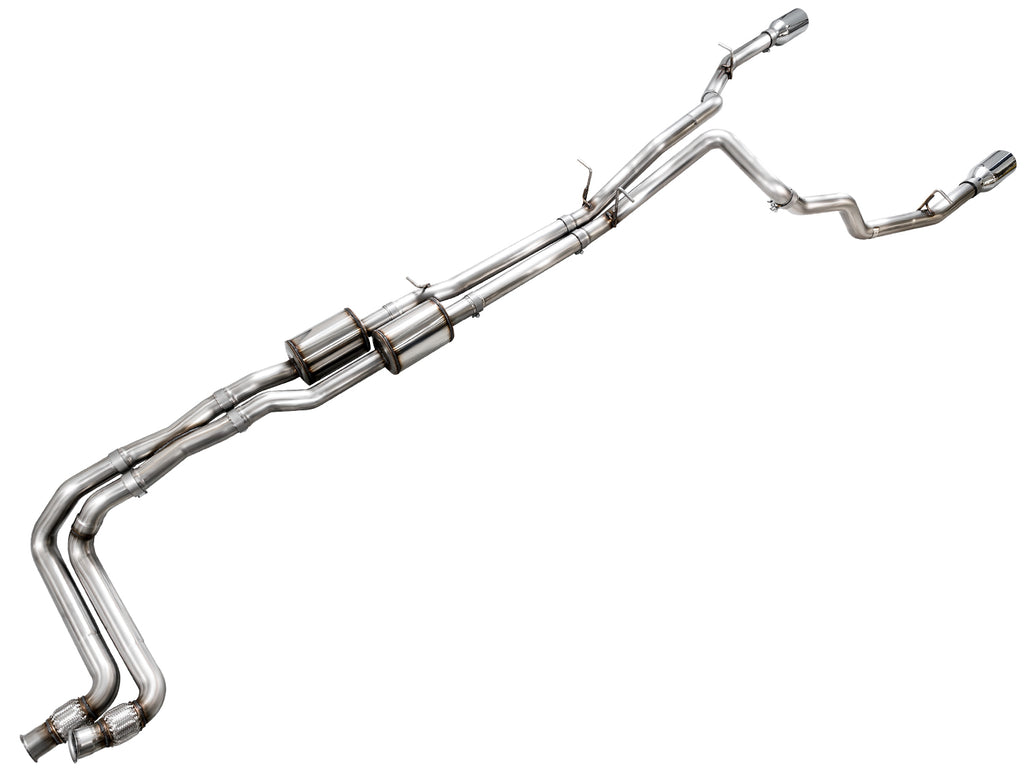 AWE Tuning 25+ RAM 1500 3.0TT 0FG Catback Touring Exhaust - Chrome Silver Tips (3015-32530)