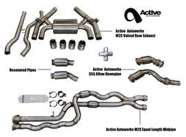 Active AutoWerke F87 M2C Exhaust Bundle, AFlow Downpipe (11-813CB)