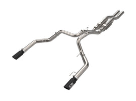 aFe 21-24 Ford F-150 Vulcan Series 3 IN to 3-1/2 IN Stainless Steel Cat-Back Exhaust System - Black (49-33151-B)