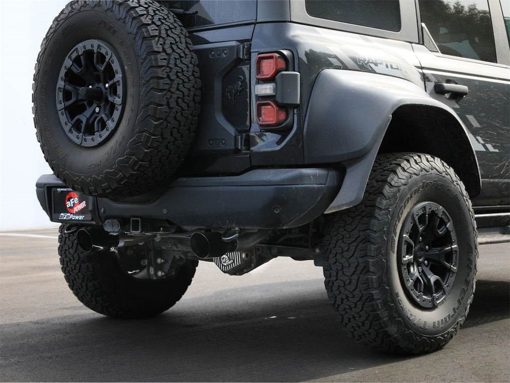 aFe Power 22-26 Ford Bronco V6 3.0L (tt) Vulcan Series 3in 304SS Cat-Back Exhaust System w/ Black Tips (49-33154-B)