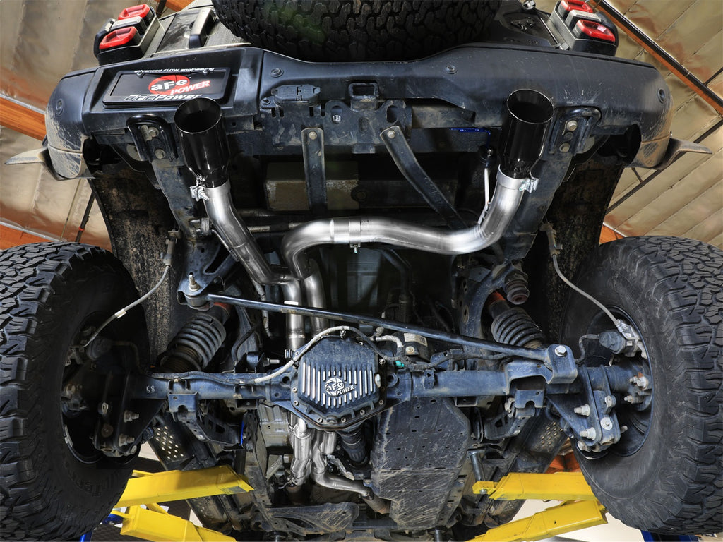 aFe Power 22-26 Ford Bronco V6 3.0L (tt) Vulcan Series 3in 304SS Cat-Back Exhaust System w/ Black Tips (49-33154-B)